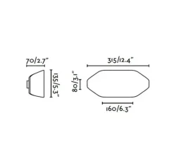 Applique murale d'extérieur, FUTURE, IP44, gris foncé, L31,5cm, H13,5cm - FARO