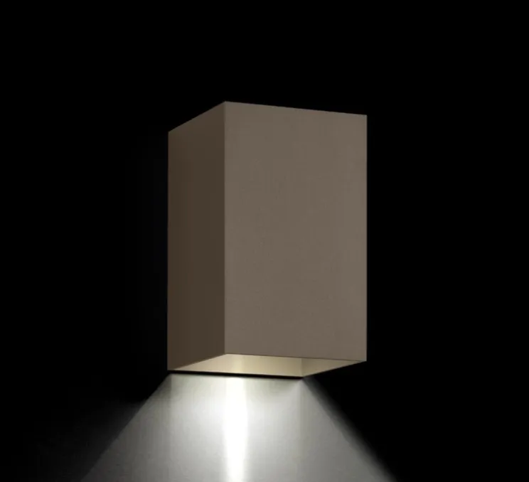 Applique murale d'extérieur, Box 3.0, Up or Down, bronze, IP65,LED, 2700K, 400lm, Ø10cm, H16cm - Wever&Ducré