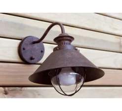 Applique murale d'extérieur, Nàutica, rouille, Ø26cm, H37cm - Faro