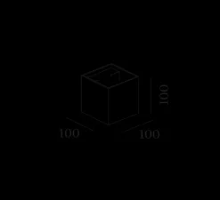 Applique*Wever&Ducré Applique murale d'extérieur, Box 2.0 up & down, , IP65,LED, 2700K, 2x200lm, Ø10cm, H10cm - bronze