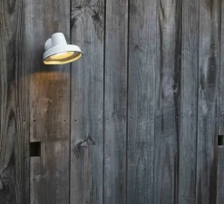 Applique*Faro Applique murale d'extérieur, Bronx, , Ø14cm, H9,6cm - blanc