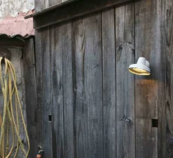 Applique*Faro Applique murale d'extérieur, Bronx, , Ø14cm, H9,6cm - blanc