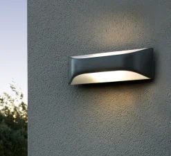 Applique murale d'extérieur, VIEW, gris foncé, IP54, H10cm - FARO