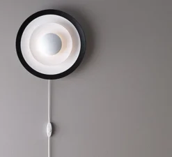 Applique*Belid Applique murale, Diablo, , Ø40cm, H12cm - noir et blanc