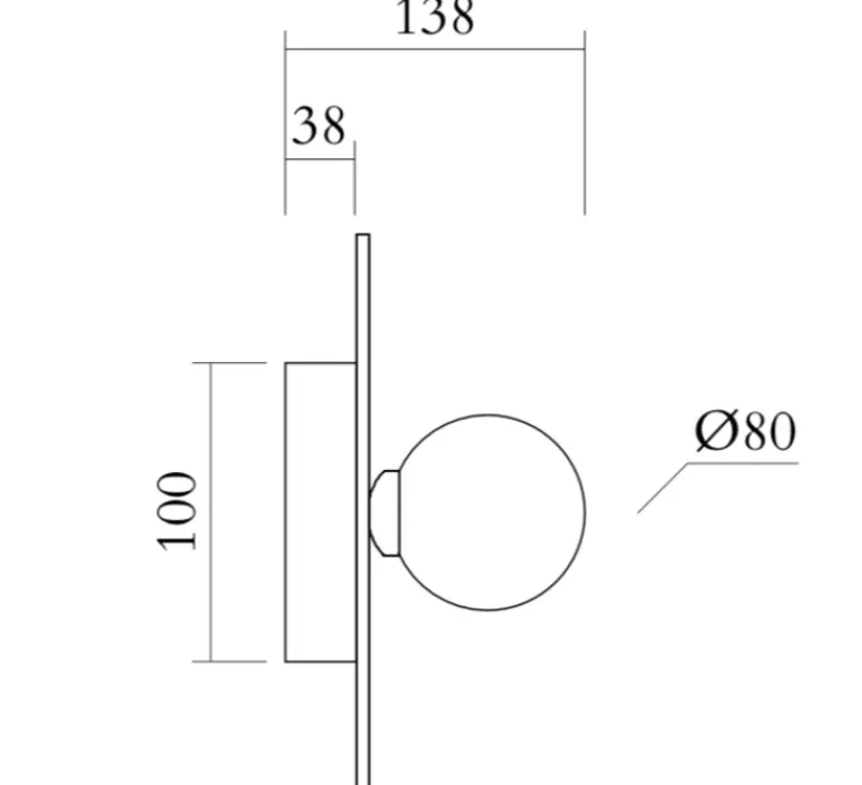 Applique*Atelier Areti Applique murale, Disc and sphere 140, , Ø23cm, P13,8cm - laiton