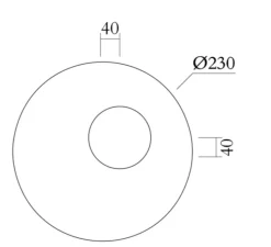 Applique*Atelier Areti Applique murale, Disc and sphere 140, , Ø23cm, P13,8cm - laiton