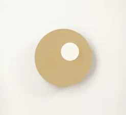 Applique*Atelier Areti Applique murale, Disc and Sphere Asymmetrical, , Ø23cm, H23cm - laiton, base noire