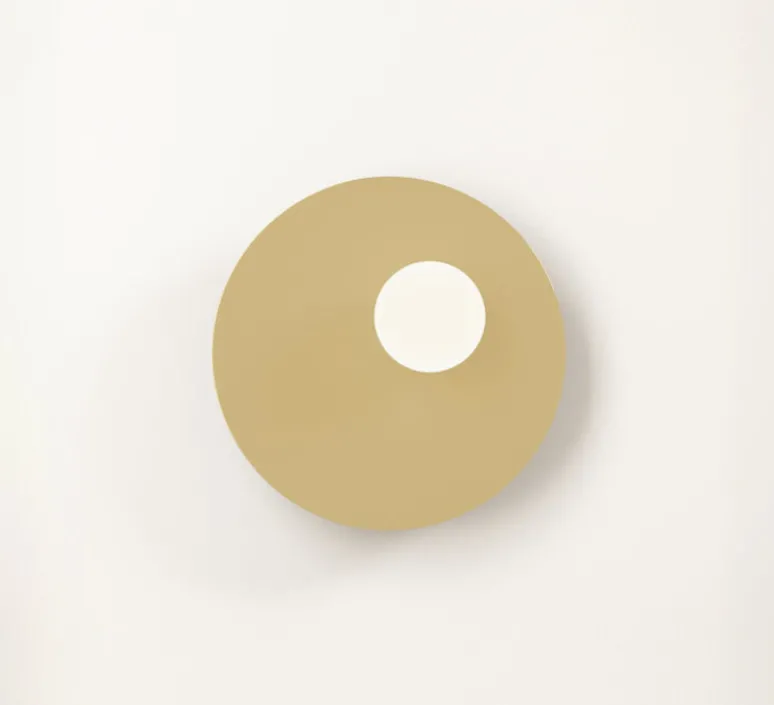 Applique*Atelier Areti Applique murale, Disc and Sphere Asymmetrical, , Ø23cm, H23cm - laiton, base noire