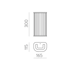 Applique*ACB Applique murale, Diva 30, , IP44, LED, 2700-3000K, 620 lm, L16,5cm, H30cm - chrome