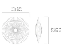 Applique*Celine Wright Applique murale, DIVA, , 2700K, 800lm, Ø62cm - Celine-Wright blanc