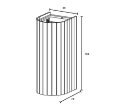 Applique murale, Donna, jaune feuille d'automne, L6,5cm, H15cm - Pholc