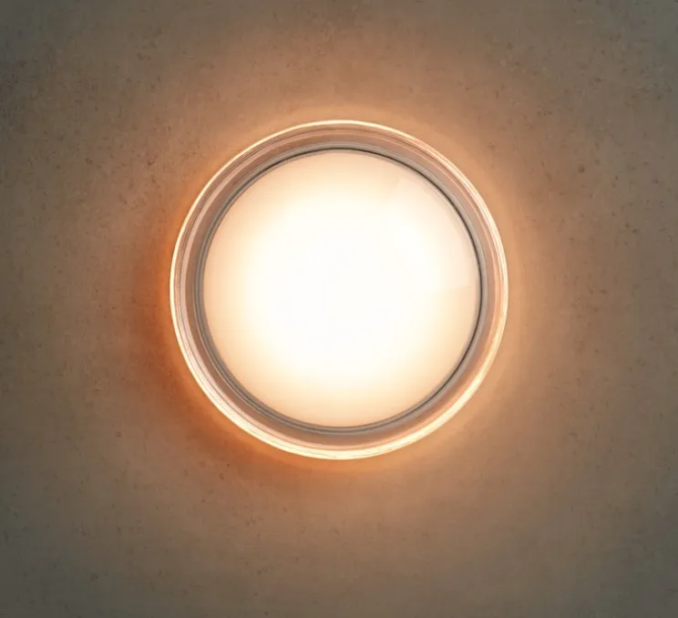 Applique murale, Dots 4680, transparent, blanc, IP66, LED, dim, 2700K, 985 lm, Ø20cm, H7cm - Vibia