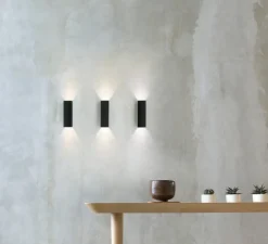 Applique*ONOK Applique murale, Double, , LED, 2700K, 340 lm, L5cm, H17cm - noir