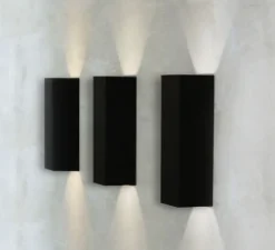 Applique*ONOK Applique murale, Double, , LED, 2700K, 340 lm, L5cm, H17cm - noir