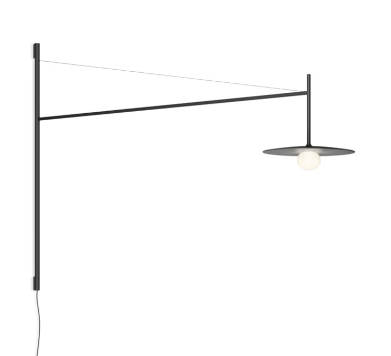 Applique*Vibia Applique murale déportée et encastrable, Tempo 5757, , LED, 2700K, 300lm, L122,5cm, H80cm - graphite