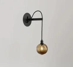 Applique*SkLO Studio Applique murale, Drape Arm 1, , Ø11cm, H23cm - Olive, Noir oxydé