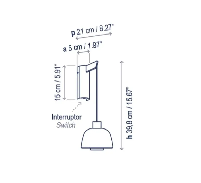 Applique*Bover Applique murale, Drep A/01, , LED, 2700K, 270 lm, L15,2cm, H39,8cm - blanc opal