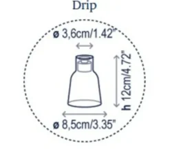 Applique*Bover Applique murale, Drip A/02, , LED, 2700K, 345 lm, L8,5cm, H35,5cm - verre bleu