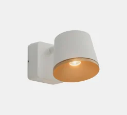 Applique*LEDS C4 Applique murale, Drone Single, , LED, 2700K, 350 lm, L8,8cm, H7,5cm - blanc, or