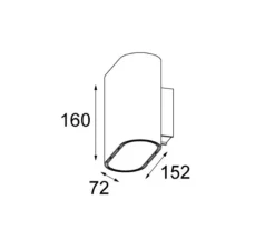 Applique murale, Duell, blanc et champagne, LED, dim, 2700k, 900 lm, L15,2cm, H16cm - Modular