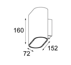 Applique murale, Duell, noir et or, LED, 2700K, 900lm, L15,2cm, H16cm - Modular