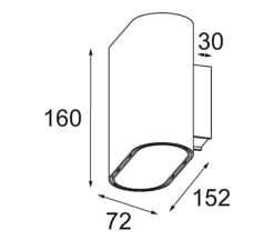 Applique murale, Duell Up/Down 2x, champagne, LED, dim, 2700K, 763 lm, L15,2cm, H16cm - Modular