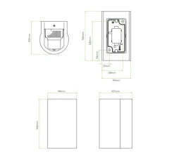 Applique*Astro Applique murale, Dunbar 160 Led, , IP65, LED, 3000k, 97 lm, L9,4cm, H16cm - béton mat