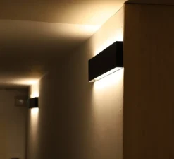 Applique murale, Duo, noir, 2700K, 880 lm, L41cm, H10,2cm - ONOK