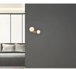 Applique*Zambelis Applique murale, E14 design, , L23cm, H20cm - laiton, verre opalin