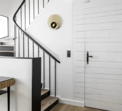 Applique*CVL Applique murale, Earth Radian, laiton satiné, graphite noir, LED, Ø35cm, Hcm - laiton et noir