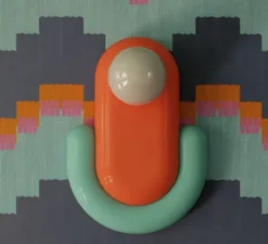 Applique*Ferroluce Applique murale, Eclair, , L25cm, H35cm - orange et bleu azur