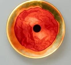 Applique*Celine Wright Applique murale, Eclaircie, , Ø62cm, P13,5cm - doré et rouge