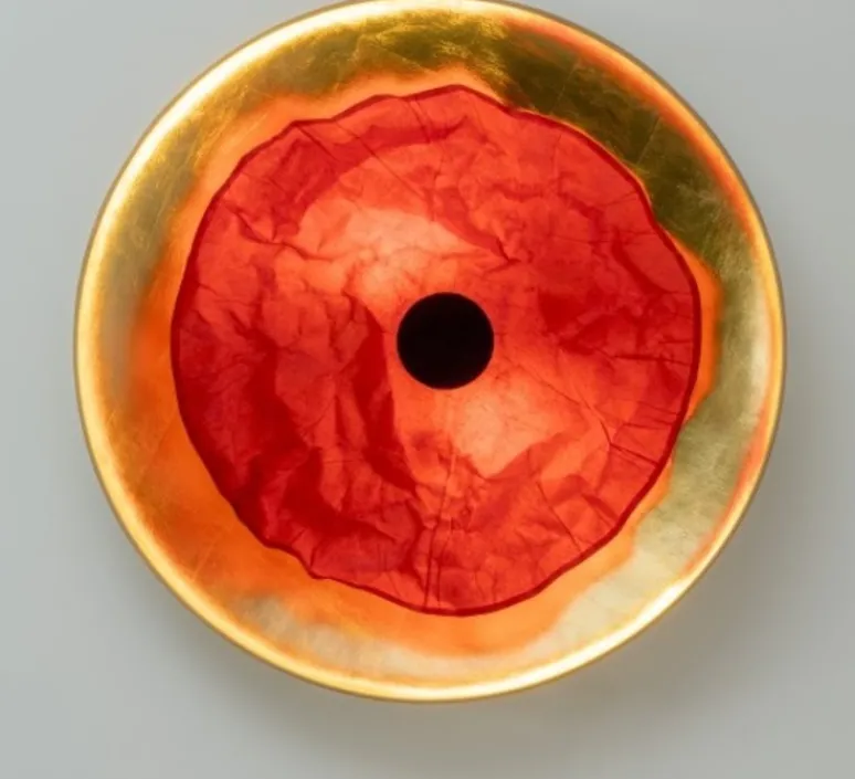 Applique*Celine Wright Applique murale, Eclaircie, , Ø62cm, P13,5cm - doré et rouge