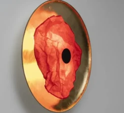 Applique*Celine Wright Applique murale, Eclaircie, , Ø62cm, P13,5cm - doré et rouge