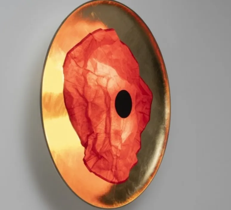 Applique*Celine Wright Applique murale, Eclaircie, , Ø62cm, P13,5cm - doré et rouge