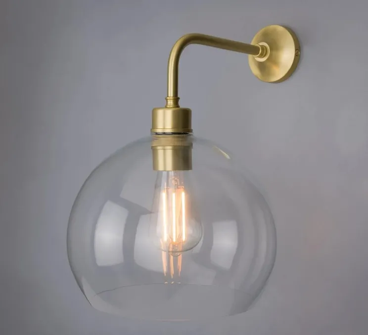 Applique murale, Eden, transparent, or , L25cm, H27cm - Mullan Lighting