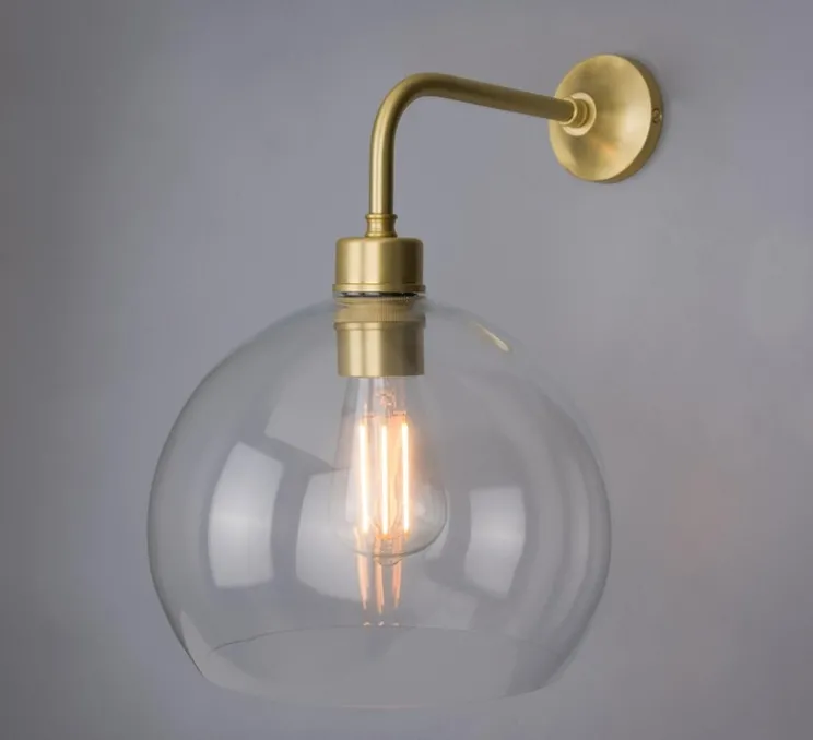 Applique murale, Eden, transparent, or , L25cm, H27cm - Mullan Lighting