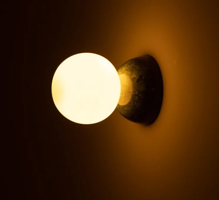 Applique murale, Eklipso, Marbre noir, L14cm, H14cm - Simone & Marcel