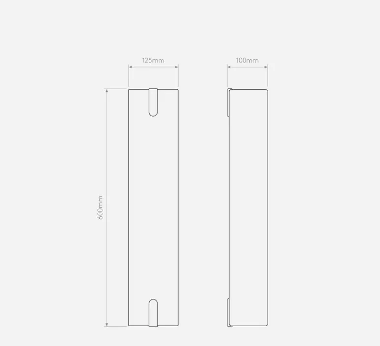 Applique*Astro Applique murale, Elba 600, , L12,5cm, H60cm - Tissu mastic