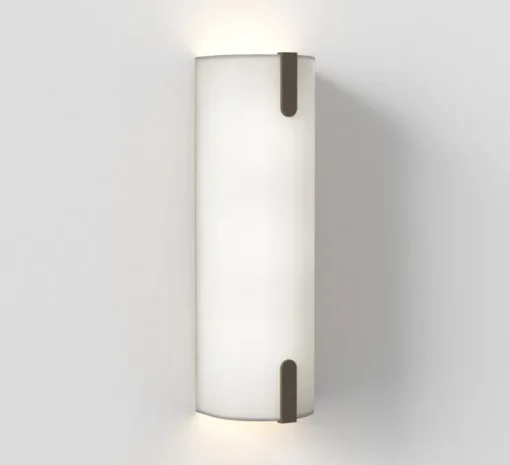 Applique murale, Elba 400, tissu blanc, L12,5cm, H40cm - Astro