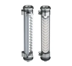 Applique*Sammode Applique murale, Elgar Push, , IP67, LED, dim, 2700K, 275 lm, L45cm, Ø7cm - acier et argent