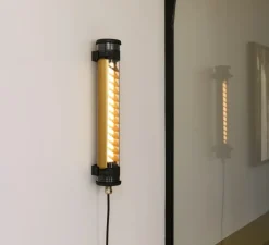 Applique*Sammode Applique murale, Elgar Push, , IP67, LED, dim, 2700K, 275 lm, L70cm, H7cm - coal et or