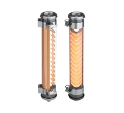 Applique*Sammode Applique murale, Elgar Push, , IP67, LED, dim, 2700K, 275 lm, L70cm, H7cm - acier et cuivre