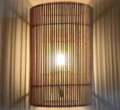 Applique*Ay Illuminate Applique murale, Elly A, , Ø20cm, H31cm - bambou naturel
