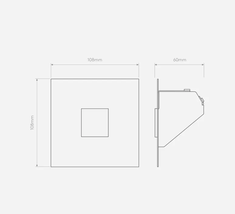 Applique*Astro Applique murale encastrable, Borgo Trimless Mini LED, , LED, dim, 2700K, 29 lm, L10,8cm, H10,8cm - blanc