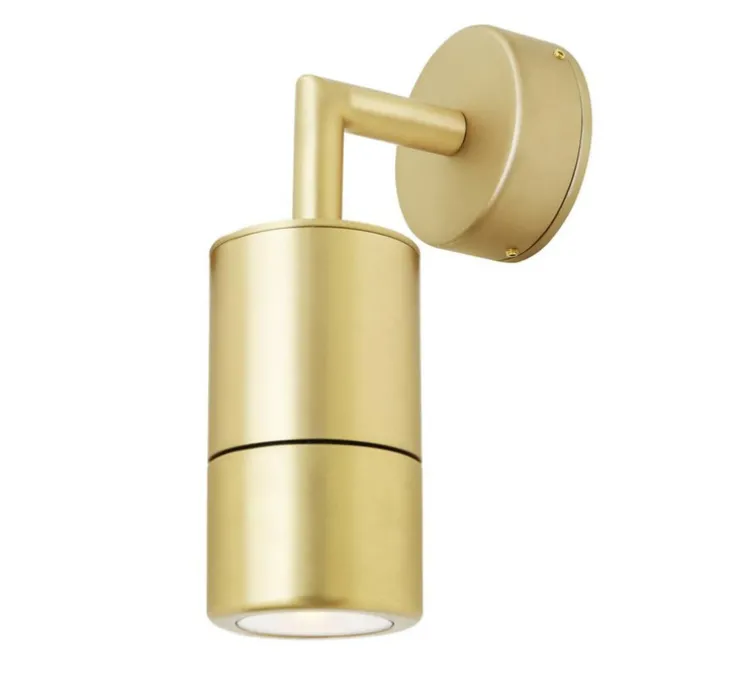 Applique murale, Ennis, Laiton satiné, IP44, L6,5cm, H21cm - Mullan Lighting