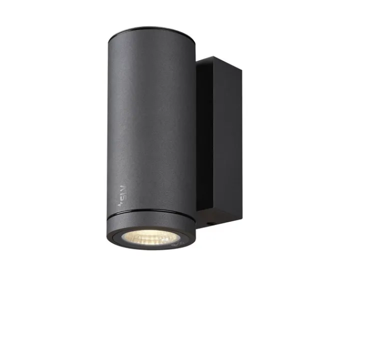 Applique*SLV Applique murale, Enola round S, , IP65, LED, dim, 3000-4000K, 500 lm, L6,8cm, H16 cm - noir