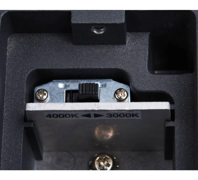 Applique*SLV Applique murale, Enola round S, , IP65, LED, dim, 3000-4000K, 500 lm, L6,8cm, H16 cm - noir