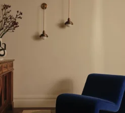 Applique*Bert frank Applique murale, Eos, , IP44, Ø19cm, H70cm - Bert franck laiton brossé