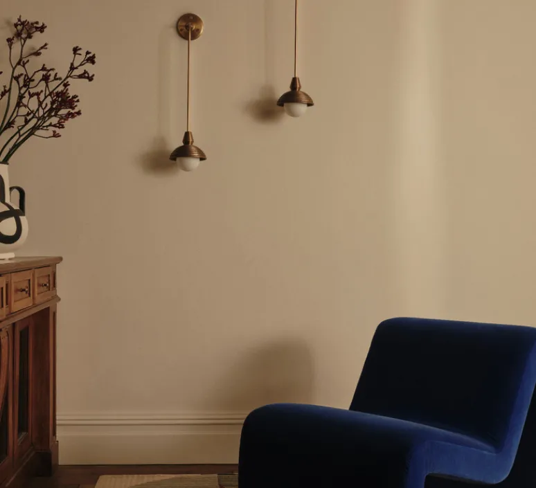 Applique*Bert frank Applique murale, Eos, , IP44, Ø19cm, H70cm - Bert franck laiton brossé